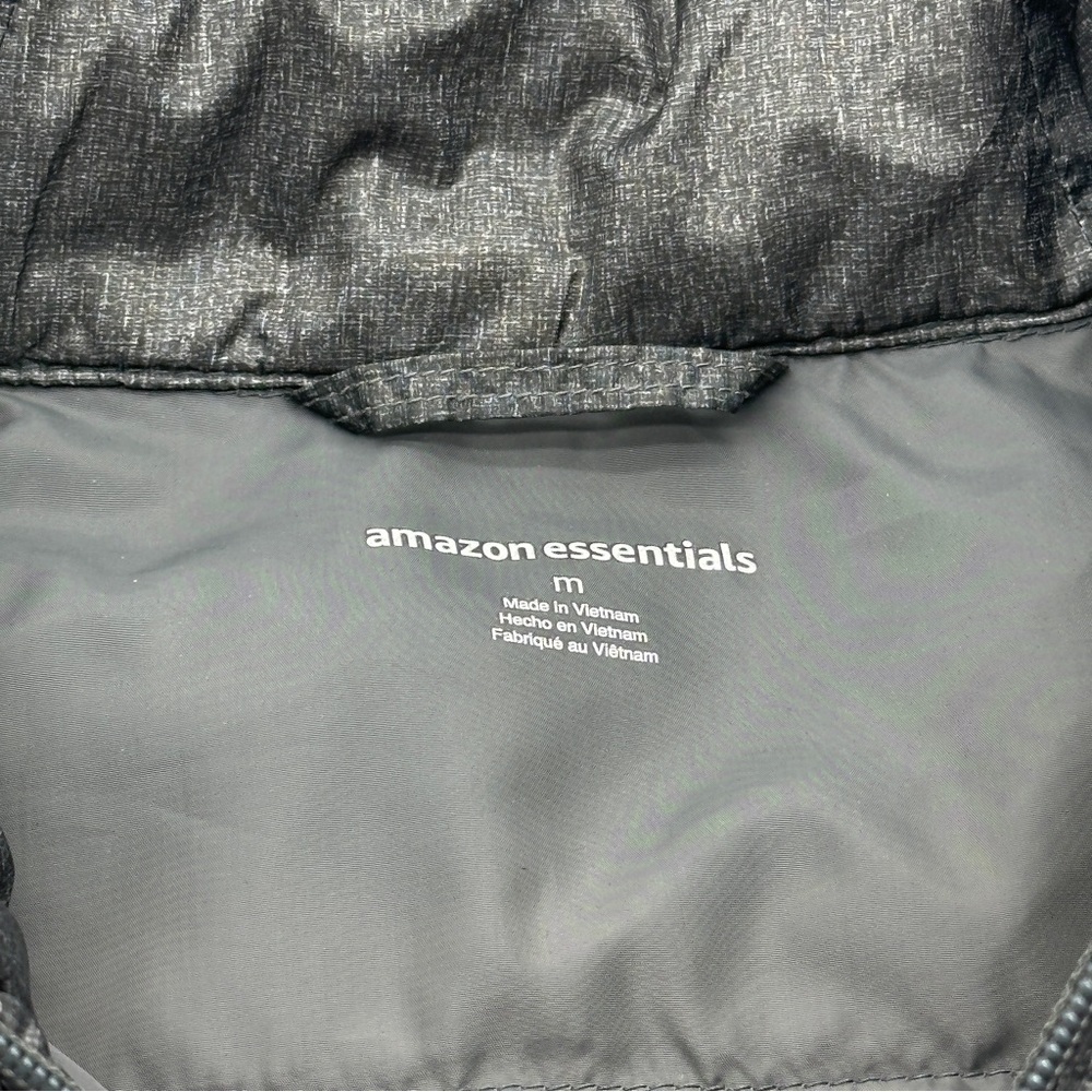 Amazon Essentials Men's Jacket Zipper Front Gray Color Size M Medium - Picture 8 of 11